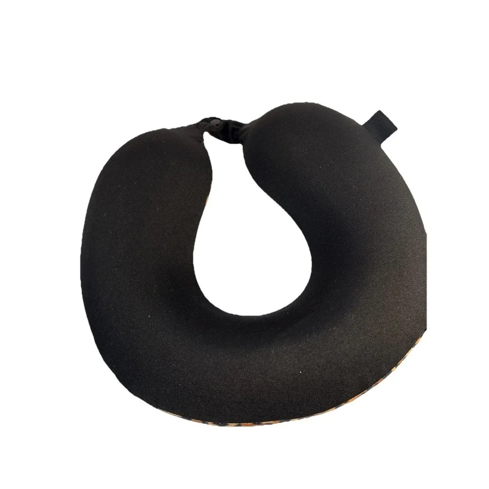 Steve Madden Travel Neck Pillow Leopard Cheetah Print Removable Cover